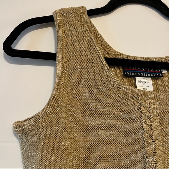 Vintage Gold Sweater Vest - Picture 2 of 14